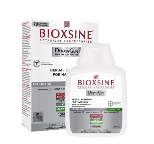 Bioxsine šampūnas nuo plaukų slinkimo riebiems plaukams , 300 ml.