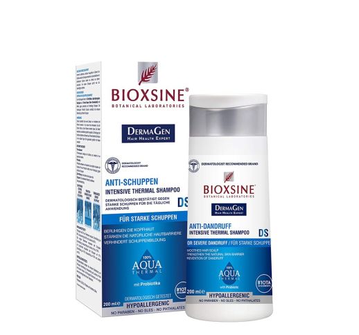 Bioxsine Aqua Thermal DS šampūnas nuo intensyvaus pleiskanojimo, 200ml.