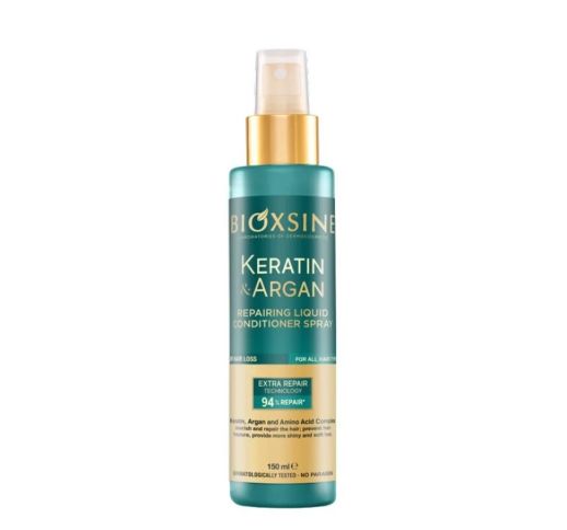 Bioxsine Keratin & Argan atstatomasis, purškiamas plaukų kondicionierius,150 ml.