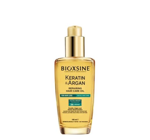 Bioxsine Keratin & Argan atstatomasis plaukų aliejus, 150 ml.