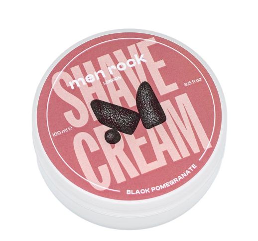 Men Rock Black Pomegranate Shave Cream Granatų aromato skutimosi kremas, 100ml