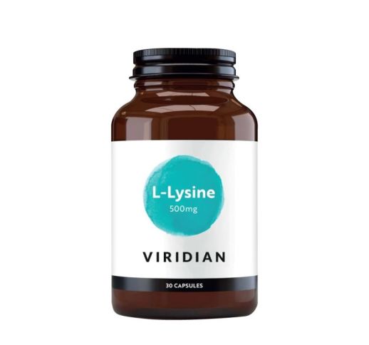 Viridian Maisto papildas L-Lysine 500 mg. 30kaps.