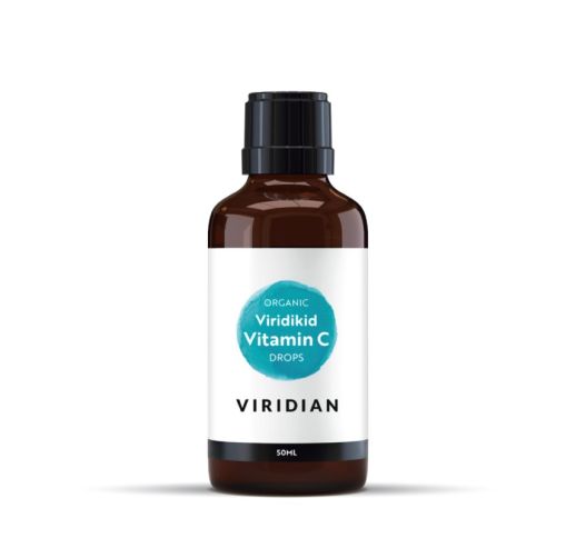 Viridian Maisto papildas „Viridikid Vitamin C drops“, 50 ml.