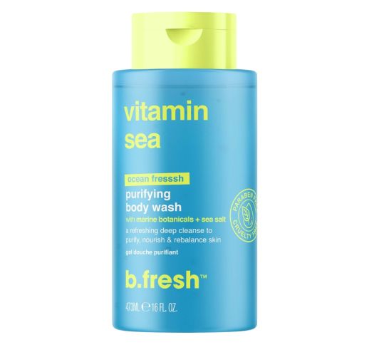 B.fresh Vitamin Sea Body Wash Kūno prausiklis su jūros druska, 473 ml