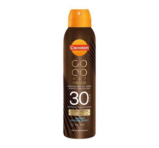 Carroten Dry Oil SPF 30 Coconut Dreams apsaugos nuo saulės sausas aliejus, 150ml