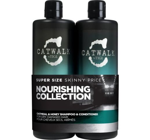 Tigi Catwalk Rinkinys pažeistiems plaukams Oatmeal & Honey: šampūnas 750 ml + balzamas 750 ml