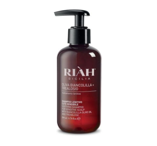 RIAH Soothing Shampoo With Biancolilla Olive Oil Raminamasis šampūnas jautriai odai, 200ml