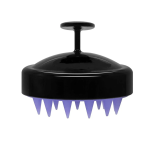 Amalfis silikoninis plaukų šepetys - galvos masažuoklis  (juodas)