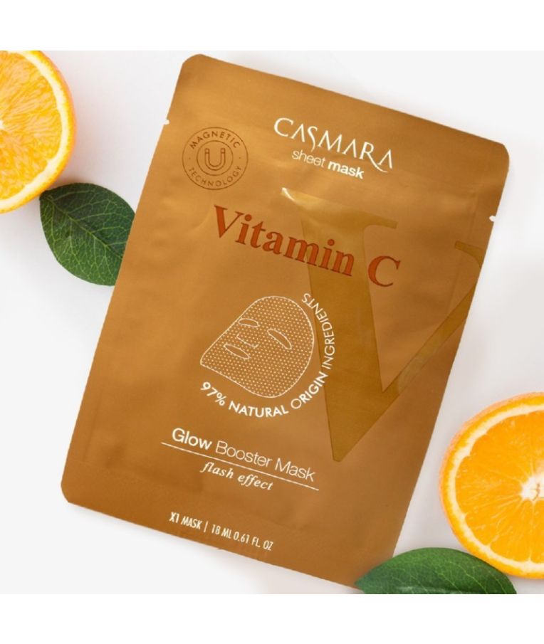 Casmara Skaistinamoji veido kaukė Glow Booster Sheet Mask Vitamin C , su vitaminu C ir niacinamidu 2
