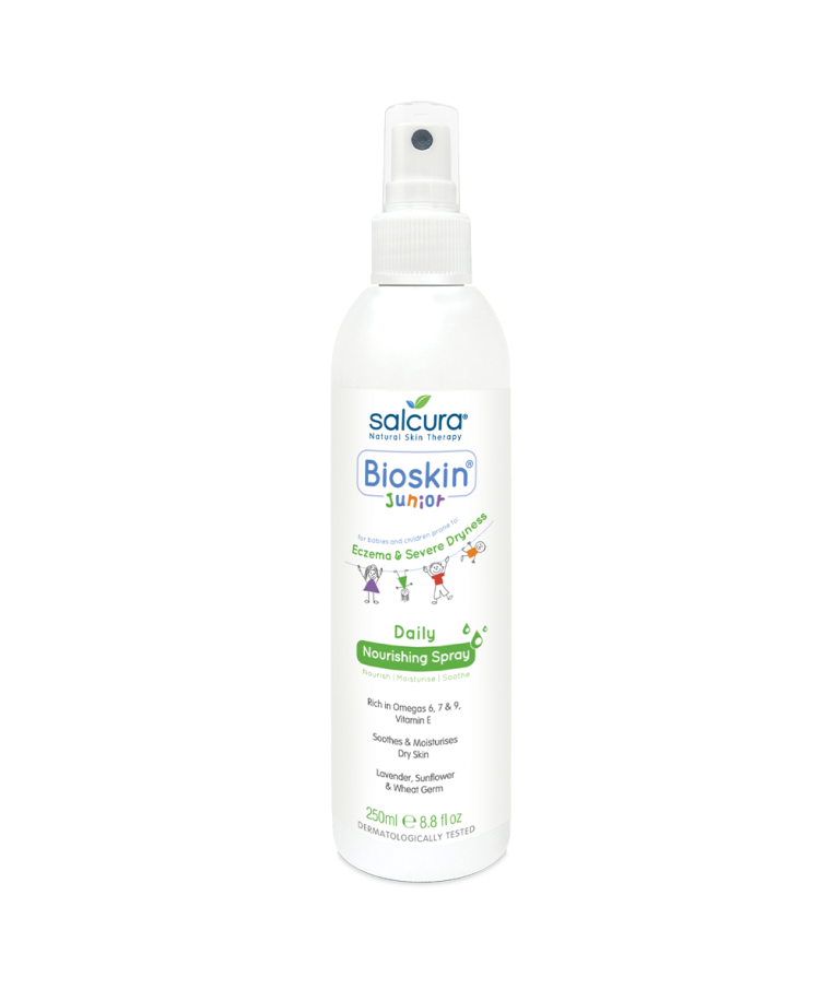 Salcura Bioskin Junior Daily Nourishing Spray purškiama priemonė sudirgusiai vaikų odai