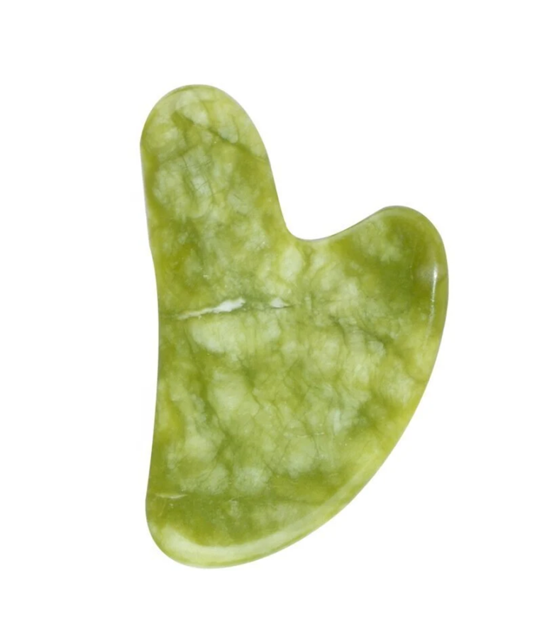 Amalfis žalio nefrito akmens veido masažuoklis Gua Sha