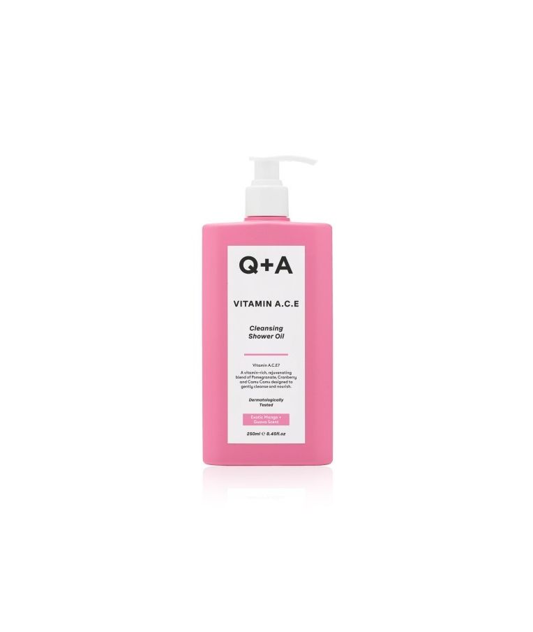Q+A Vitamin A.C.E. Cleansing Shower OIl Valomasis dušo aliejus, 250ml