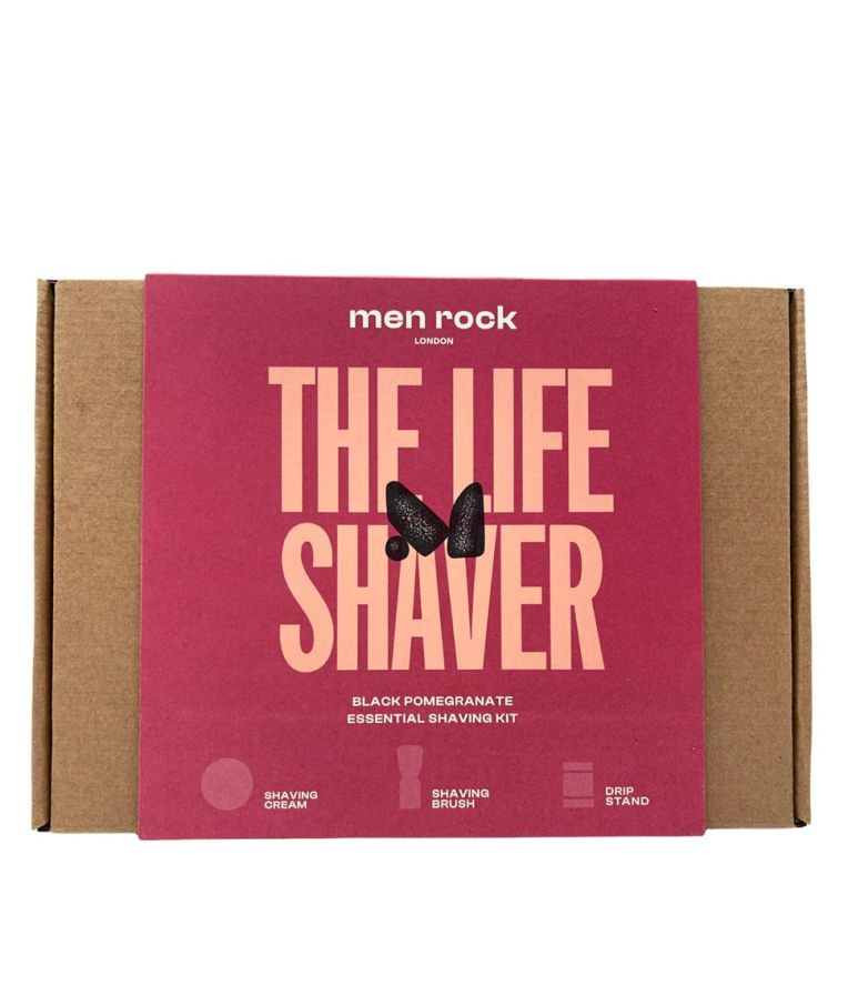 Men Rock The Life Shaver Black Pomegranate Essential Shaving Kit Skutimosi priemonių rinkinys, 1vnt 7