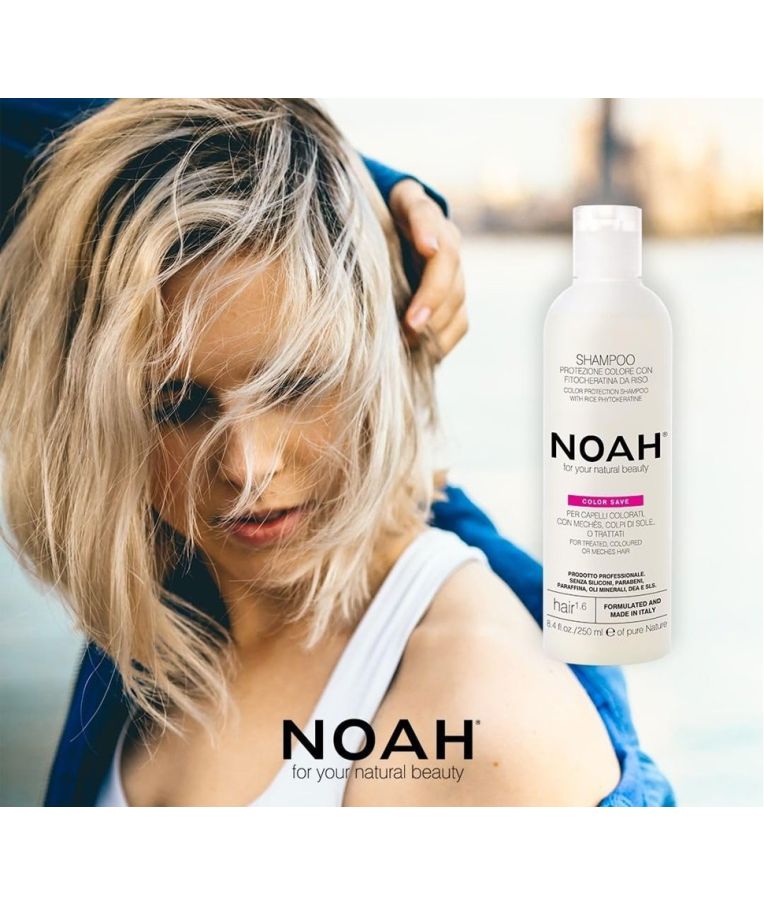 Noah 1.6. Color Protection Shampoo With Fitokeratine From Rice, Šampūnas dažytiems plaukams 3
