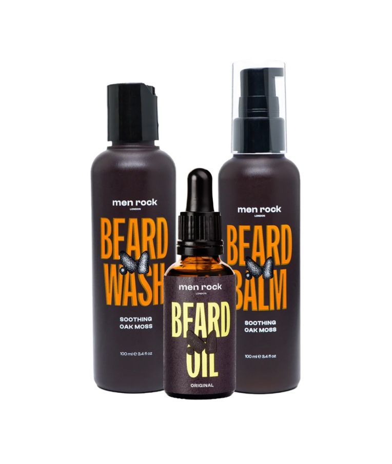 Men Rock Beardy Beloved Soothing Oak Moss Beard Kit Barzdos priežiūros rinkinys, 1vnt 5