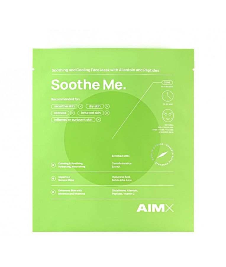 AimX „Soothe Me“ lakštinė raminanti veido kaukė su peptidais