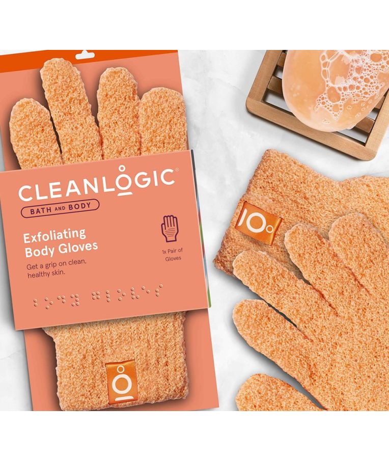 Cleanlogic Exfoliating Gloves kūnui pirštinės-kempinė 4