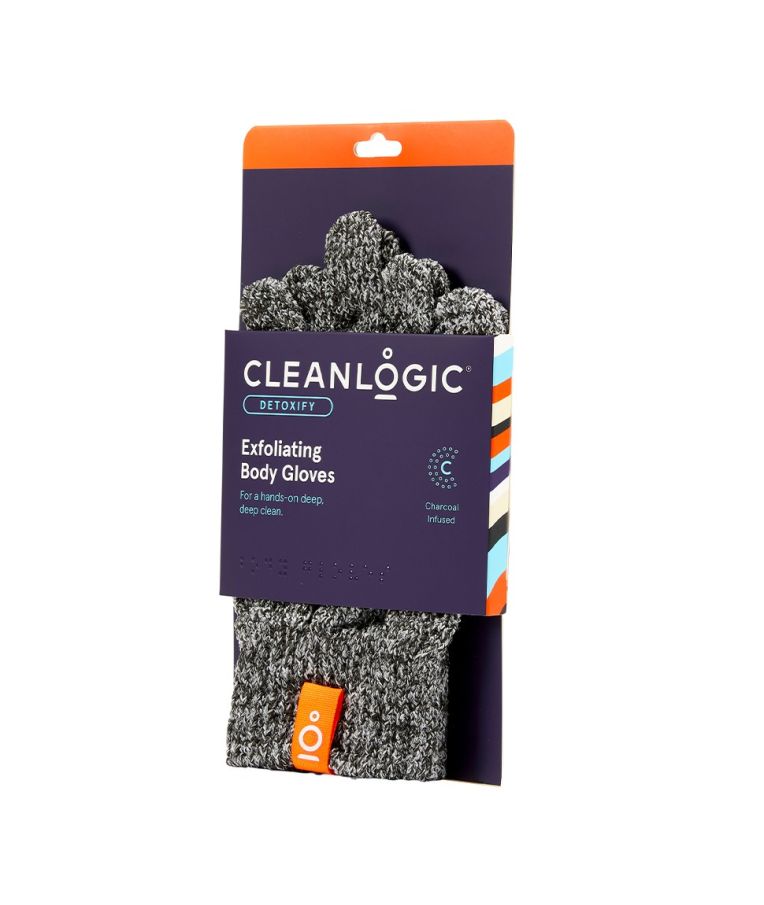 Cleanlogic Detoxify Exfoliating Gloves kūno pirštinės-kempinė 2