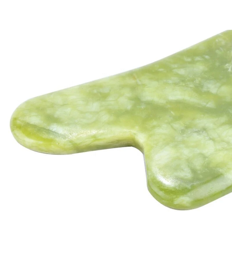 Amalfis žalio nefrito akmens veido masažuoklis Gua Sha 2
