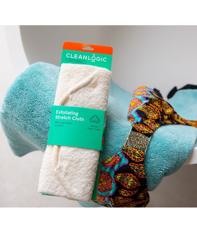 Cleanlogic Sustainable Exfoliating Stretch Cloth ištempiama kūno kempinė 4