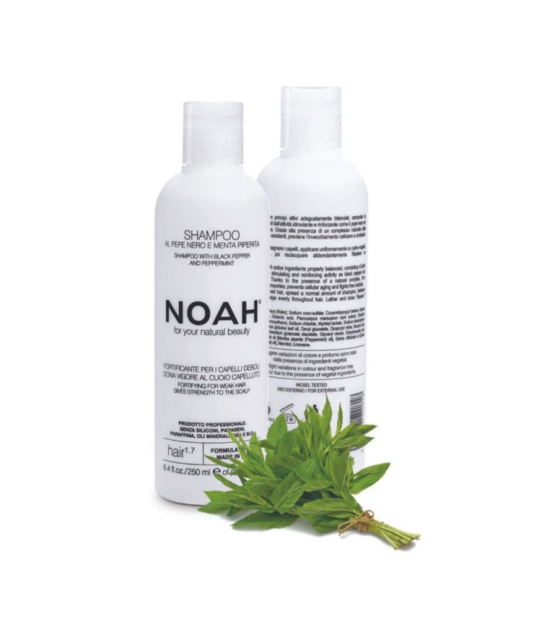 Noah 1.5. Purifying Shampoo With Green Tea ir baziliku, Šampūnas nuo pleiskanų 2