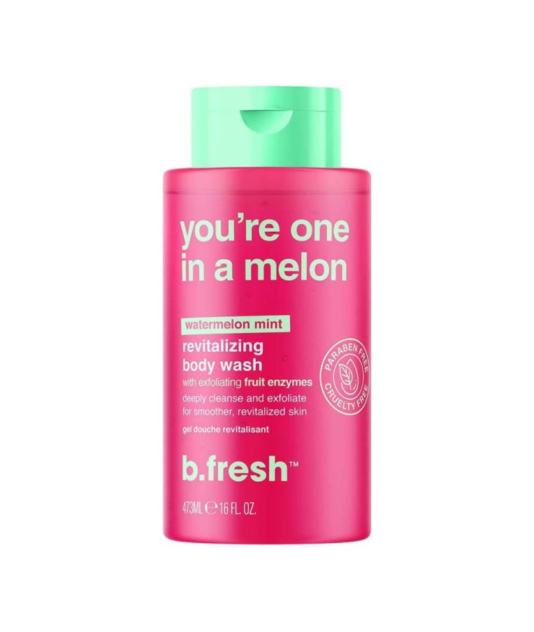 B.fresh You're One In A Melon Body Wash Švelniai odą šveičiantis kūno prausiklis, 473ml