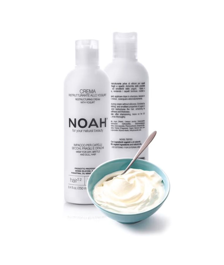 Noah 2.2. Restructuring Cream With Yogurt Atstatomoji kaukė sausiems ir pažeistiems plaukams 2