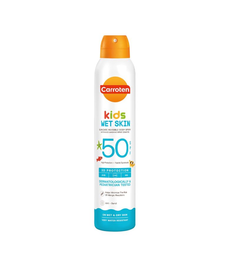 Carroten Dry Mist Kids Wet/Dry SPF 50 apsaugos nuo saulės dulksna, 200ml
