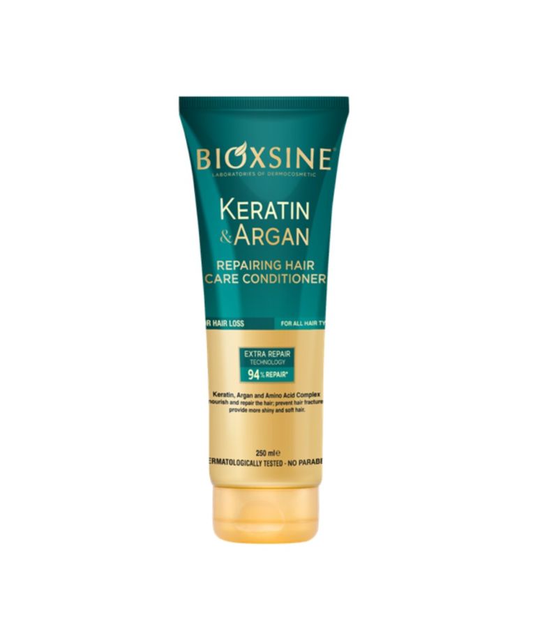 Bioxsine Keratin & Argan atstatomasis plaukų kondicionierius, 250 ml.