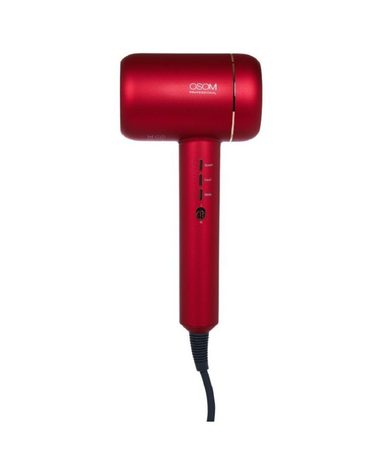 OSOM Plaukų džiovintuvas Professional Red OSOMF5RD,1800W, su vandens jonais, raudonas