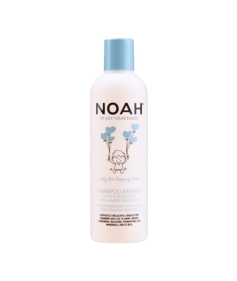 Noah Kids Vaikiškas maitinamasis šampūnas su pienu ir cukrumi dažnam naudojimui, 250 ml