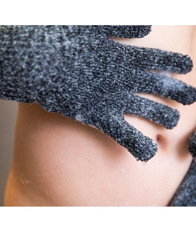 Cleanlogic Detoxify Exfoliating Gloves kūno pirštinės-kempinė 4